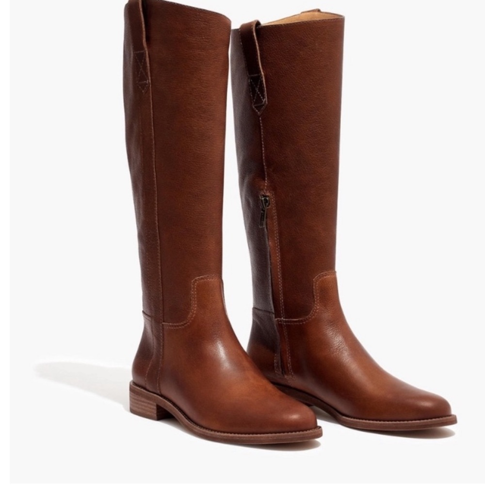 Madewell size 8 leather knee high brown boots